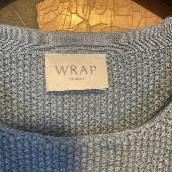 Wrap London sweater light blue size 8 cotton - Picture 4 of 6